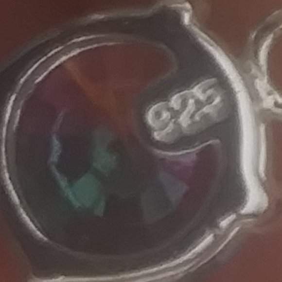 925 hook style  earrings with sparkly stone prong set open back - Picture 5 of 16